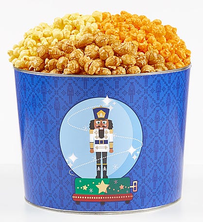 Nutcracker Cheer 2 Gallon 3 Flavor Popcorn Tin
